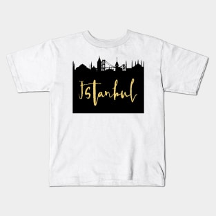 ISTANBUL TURKEY DESIGNER SILHOUETTE SKYLINE ART Kids T-Shirt